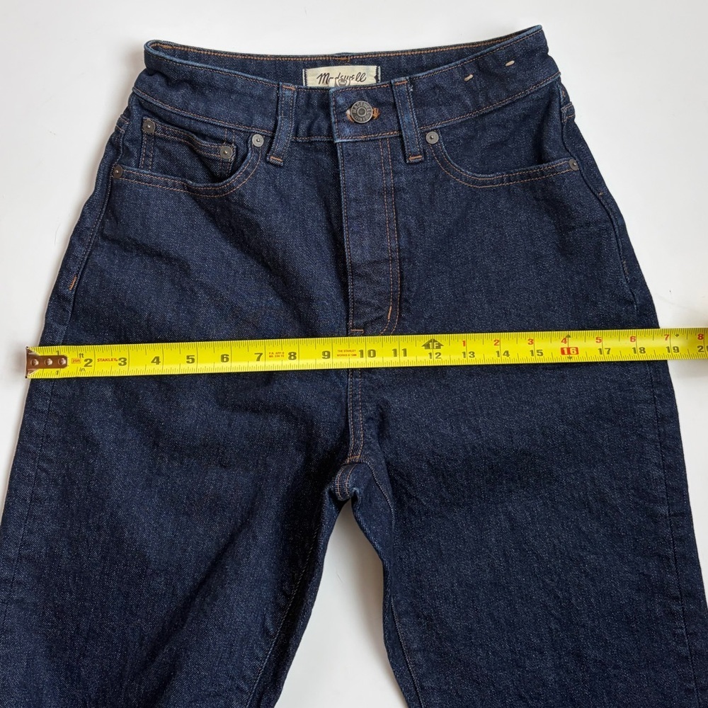 Madewell 90s Curvy Jeans Candiani Denim Straight Leg Dark Wash 25 - Picture 11 of 16